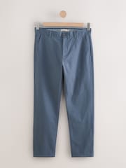 Blue/Grey Mid Regular Tapered Fit Stretch Chinos Trousers - Image 1 of 4