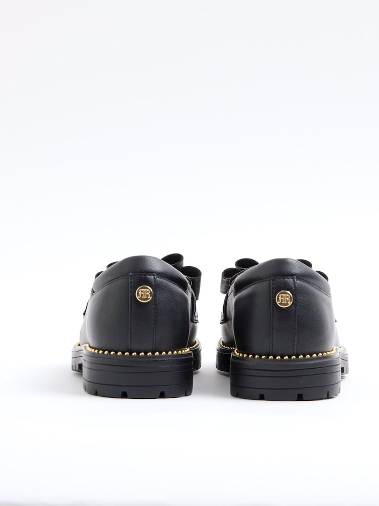 Negru - River Island Fete Fundă Mocasini - Image 3 of 4