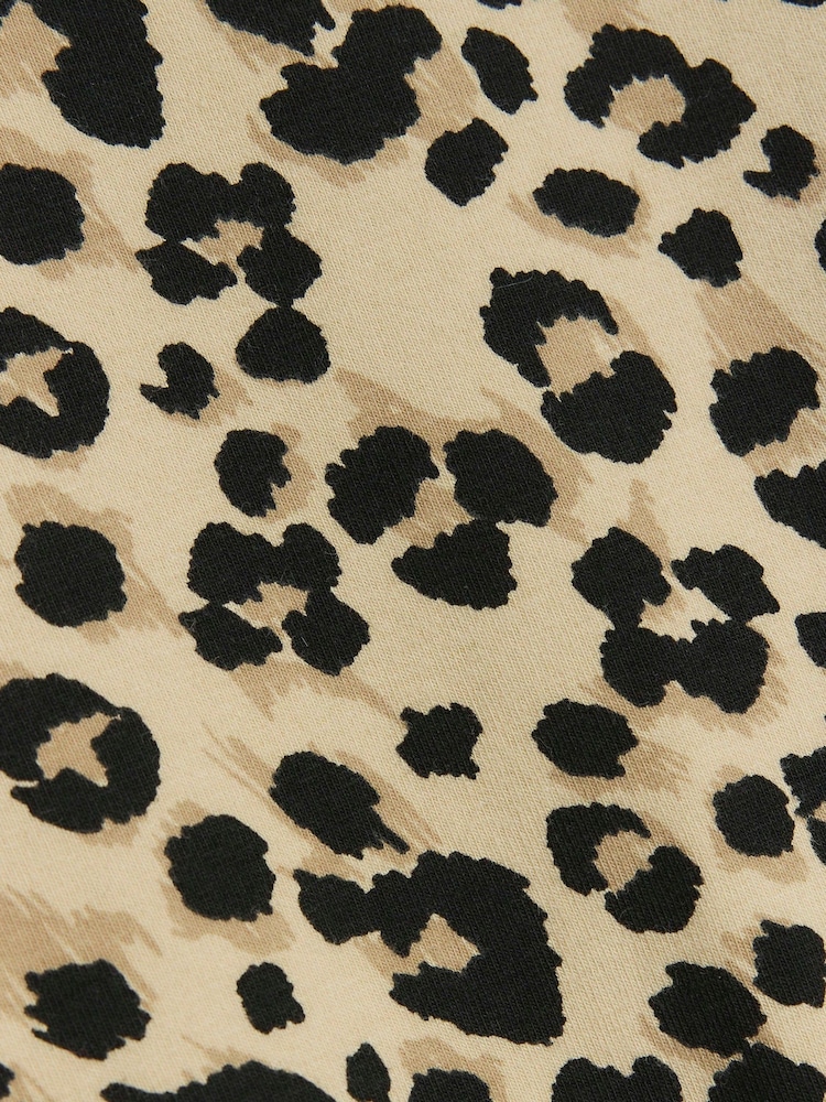River Island Cream Girls Animal Print 100% Cotton Top - Image 3 of 3 River Island Cream Girls Animal Print 100% Cotton Top - Image 3 of 3