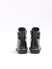 River Island Black Girls Buckle Riding Boots - Image 2 of 4
