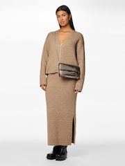 PIECES Grey Bronze Sequin Cross Body Bag - Image 1 of 2