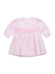 Emile Et Rose Party 100% Cotton Dress With Tulle Overlay Embroidered Yoke and Tights - Image 5 of 6