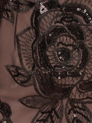 Adrianna Papell Studio Sequin Lace Mermaid Black Dress - Image 7 of 7