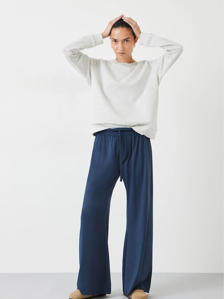 Hush Blue Amie Wide Leg Joggers - Image 1 of 4