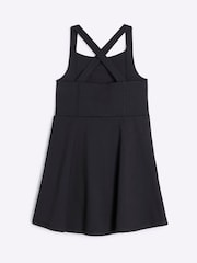 River Island Black Girls Active Skater 100% Cotton Dress - Image 1 of 3