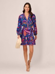 Adrianna Papell Kurzes Kleid mit Print - Bild 3 von 7