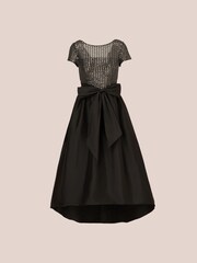 Adrianna Papell Studio Sequin High Low Black Dress - Image 6 of 7