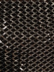 Adrianna Papell Studio Sequin High Low Black Dress - Image 7 of 7