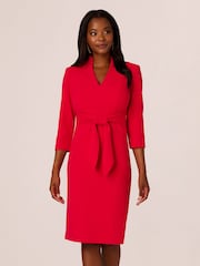 Adrianna Papell Blue Front Tie Short Dress - Image 1 of 7