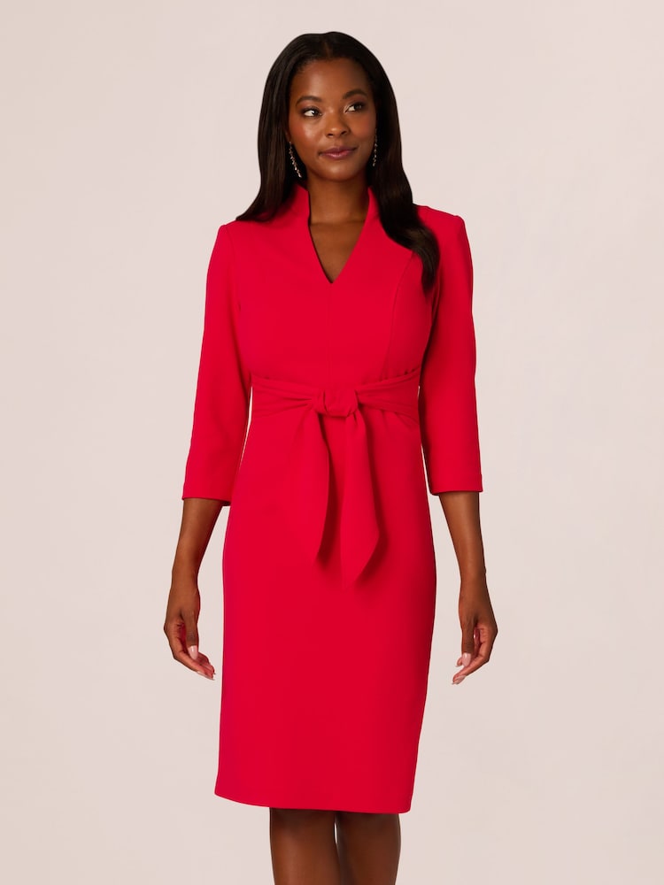 Adrianna Papell Blue Front Tie Short Dress - Image 1 of 7