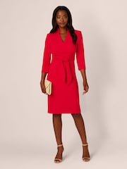 Adrianna Papell Blue Front Tie Short Dress - Image 3 of 7