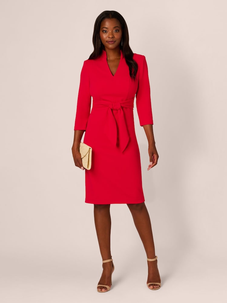 Adrianna Papell Blue Front Tie Short Dress - Image 3 of 7