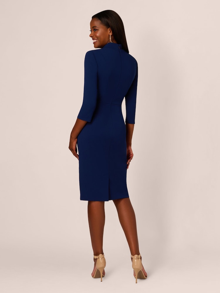 Adrianna Papell Front Tie Short Dress - Image 2 of 7 Adrianna Papell Front Tie Short Dress - Image 2 of 7