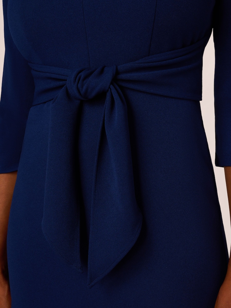 Adrianna Papell Blue Front Tie Short Dress - Image 4 of 7