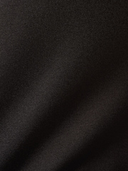 Adrianna Papell Mikado Flounce Shirred Black Gown - Image 7 of 7