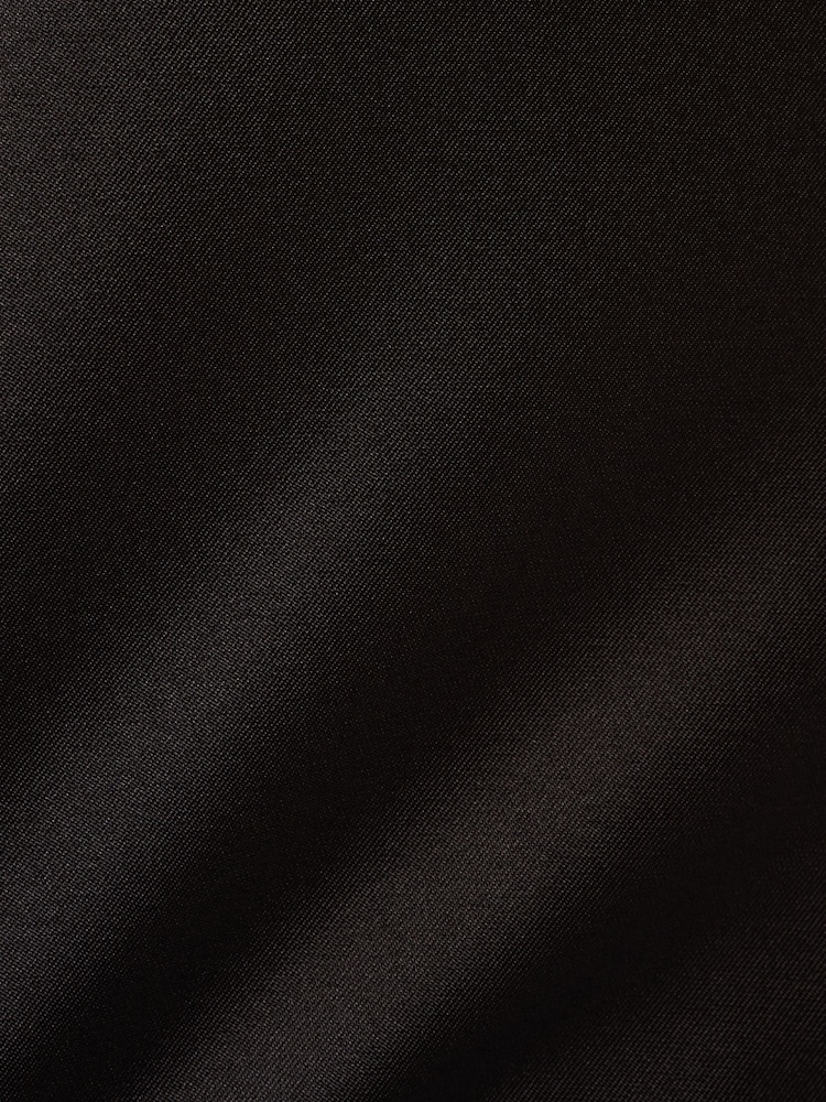 Adrianna Papell Mikado Flounce Shirred Black Gown - Image 7 of 7