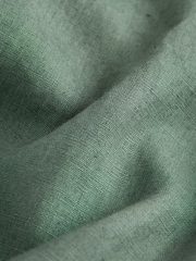 Sage Green Regular Tapered Fit 100% Linen Signature Elasticated Waist Drawstring Trousers - Image 9 of 11