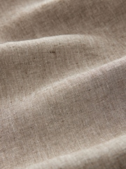 Neutral Relaxed Fit 100% Linen Signature Elasticated Waist Drawstring Trousers - Image 3 of 5