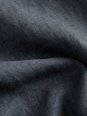 Charcoal Grey Relaxed Fit 100% Linen Signature Chino Trousers - Image 2 of 4