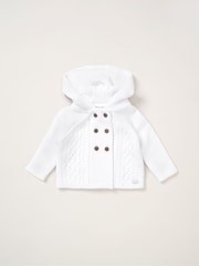 Rock-A-Bye Baby Boutique 100% Cotton Double Knit Hooded Cardigan - Image 2 of 3