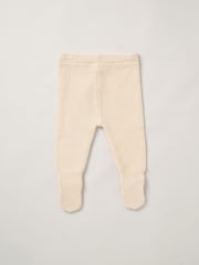 Rock-A-Bye Baby Boutique Natural Sheep True Knit 100% Cotton Cardigan And Footed Trousers Outfit Set - Image 4 of 5