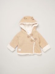 Rock-A-Bye Baby Boutique 100% Cotton True Knit Cardigan with Sherpa Lining and Double Knit Trousers Outfit Set - Image 3 of 4
