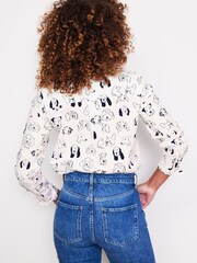 Boden Cream Tall Florrie long Sleeve 100% Cotton Shirt - Image 3 of 5