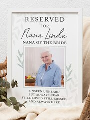 Personalised Reserved For Wedding Memorial Photo Frame by PMC - Image 3 of 3