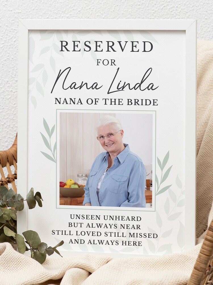 Personalised Reserved For Wedding Memorial Photo Frame by PMC - Image 3 of 3