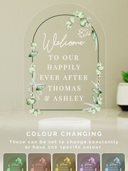 Personalised Botanical LED Sign by PMC - Image 1 of 3