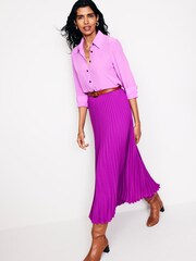 Boden Brown/Purple Petite Florrie Long Sleeve Dress - Image 1 of 5