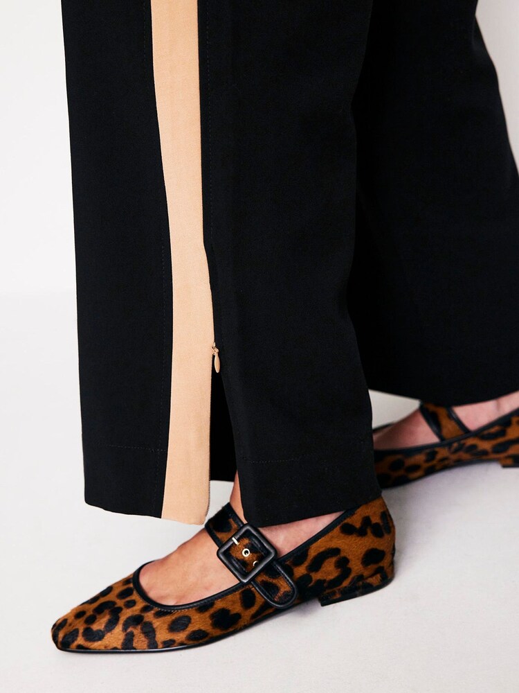 Boden Black Side Stripe Pull-on Trousers - Image 3 of 5