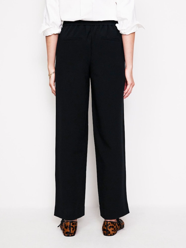 Boden Black Side Stripe Pull-on Trousers - Image 4 of 5
