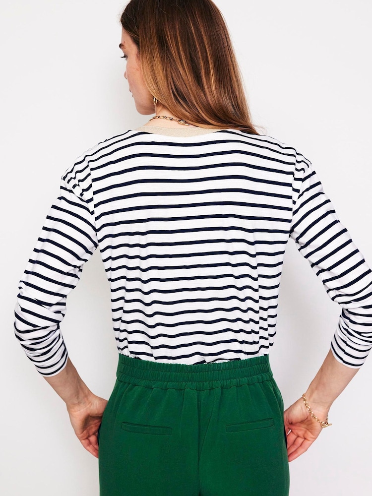 Boden Green Side Stripe Pull-on Trousers - Image 3 of 5
