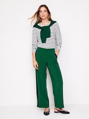 Boden Green Side Stripe Pull-on Trousers - Image 4 of 5