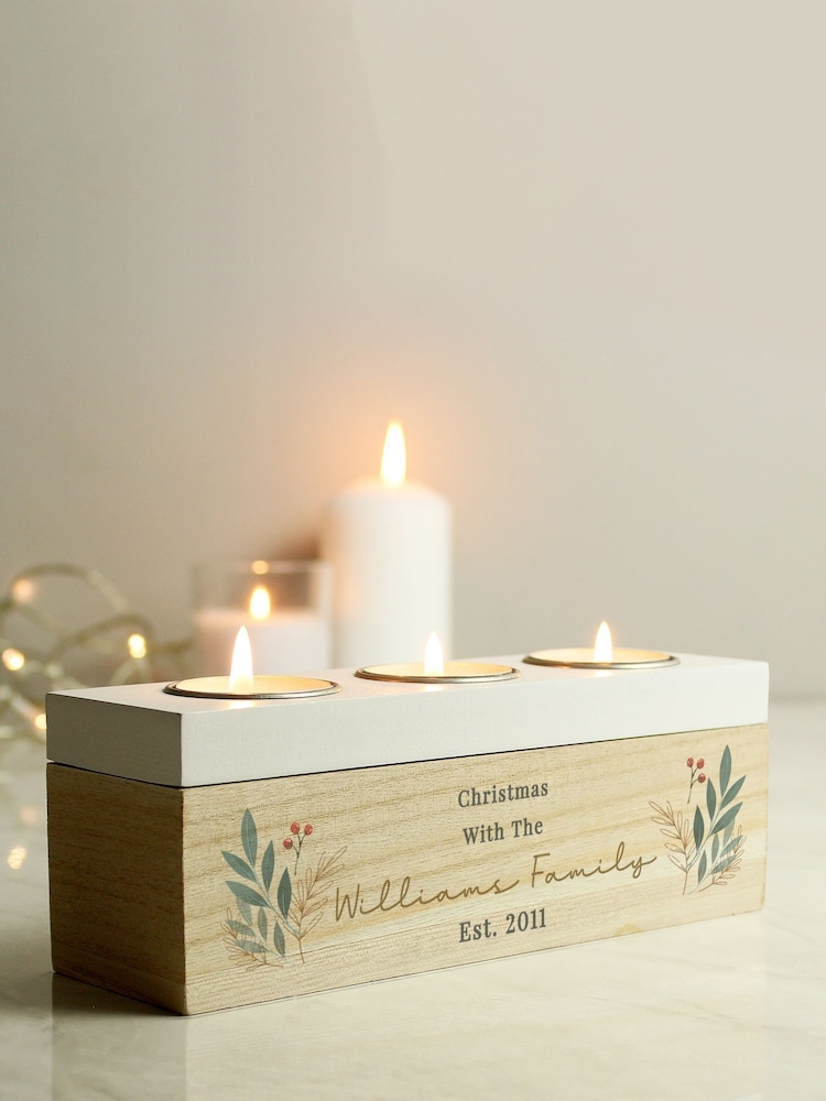 Personalised Christmas Tea Light Candle Holder by PMC - Image 3 of 3