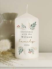 Personalised Christmas Pillar Candle by PMC - Image 2 of 3