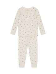 MORI Cream pyjama en coton et bambou imprimé floral - Image 4 of 4
