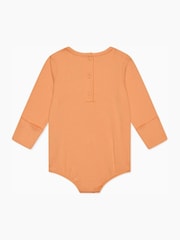MORI Orange Halloween Pumpkin Cotton and Bamboo Bodysuit - Image 4 of 4