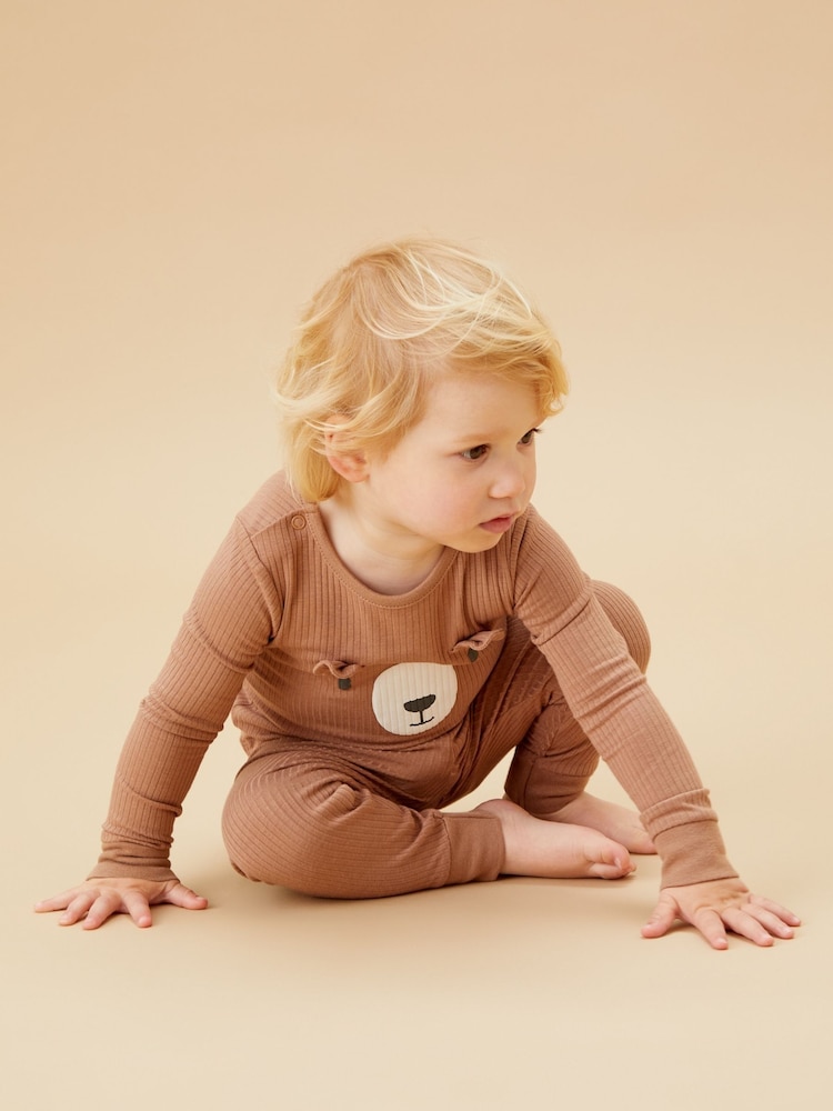 MORI Organic Cotton & Bamboo Bear Face Pyjama Set - Bild 2 von 5 MORI Organic Cotton & Bamboo Bear Face Pyjama Set - Bild 2 von 5