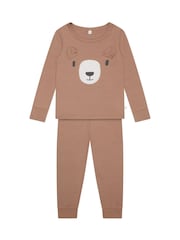 MORI Organic Cotton & Bamboo Bear Face Pyjama Set - Image 5 of 5