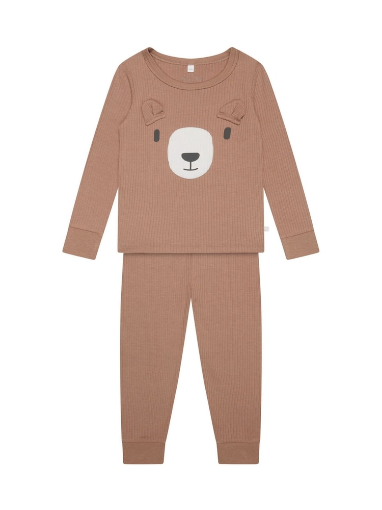 MORI Organic Cotton & Bamboo Bear Face Pyjama Set - Image 5 of 5