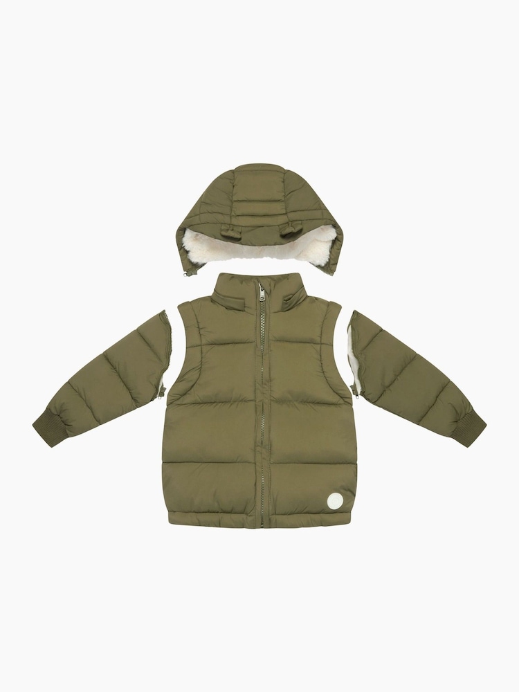 MORI Green 3-In-1 Cosy Coat to Gilet - Imagen 7 de 7