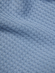 Azul - Pijama de algodón y bambú en tela waffle de color crudo con cremallera de MORI - Imagen 6 de 6