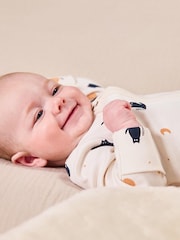 MORI Cream Halloween Organic Cotton and Bamboo Zip-Up Sleepsuit - Image 2 of 6