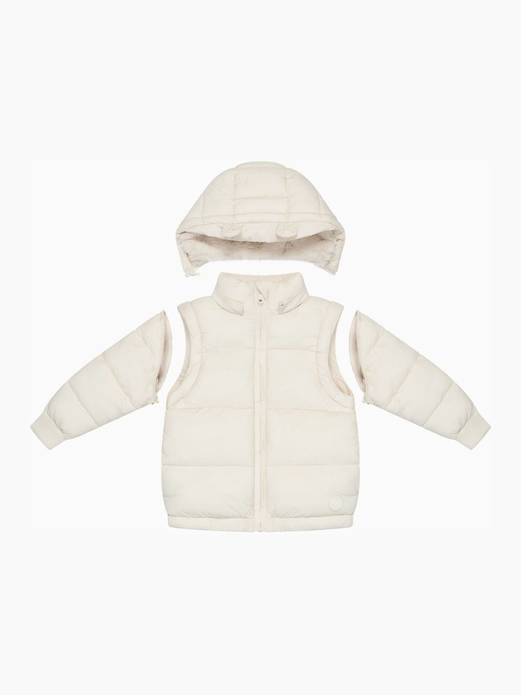 MORI Cream Polyester 3 in 1 Coat - Image 7 of 7