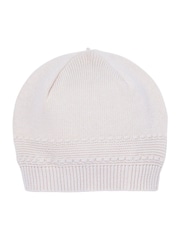 Emile et Rose Knitted Brown 100% Cotton All-In-One with Textured Design & Winter Hat - Image 6 of 6