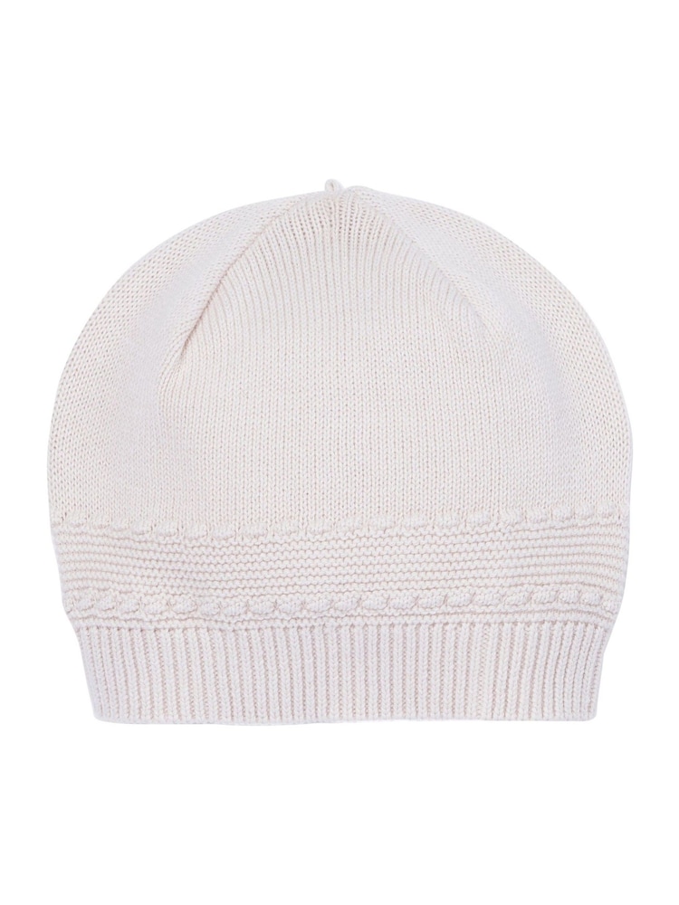 Emile et Rose Knitted Brown 100% Cotton All-In-One with Textured Design & Winter Hat - Image 6 of 6