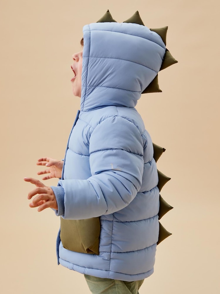 MORI Blue 3 In 1 Cosy Dinosaur Coat to Gilet - Imagen 1 de 7