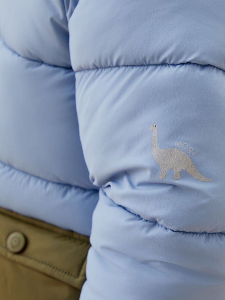 MORI Blue 3 In 1 Cosy Dinosaur Coat to Gilet - Image 4 of 7